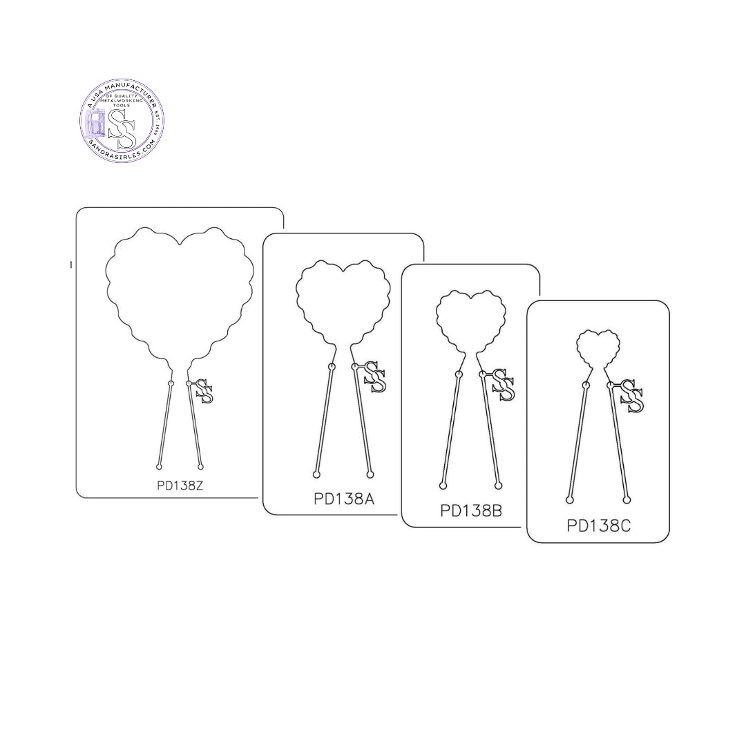 PANCAKE DIE PD138 HEART SCALLOPED